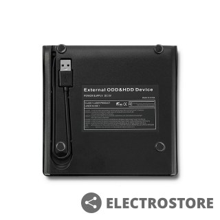 Qoltec Obudowa/kieszeń na napęd CD/DVD SATA USB 3.0 12.7mm