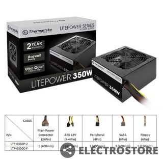 Thermaltake Litepower II Black 350W (Active PFC, 120mm)