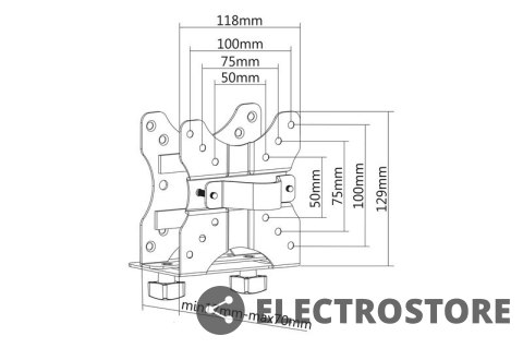 Digitus Uchwyt do montażu komputerów MiniPC za monitorem, VESA 75x75, 100x100, max. obciążenie: 5kg Digitus Uchwyt do montażu komputerów MiniPC za monitorem, VESA 75x75, 100x100, max. obciążenie: 5kg