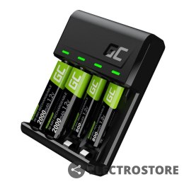 Green Cell Ładowarka VitalCharger + akumulatory 2xAA 2000mAh + 2xAAA 800mAh