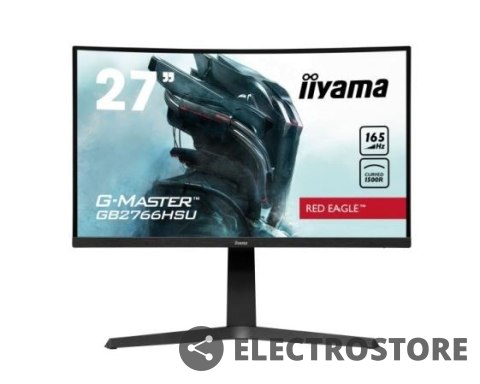IIYAMA Monitor 27 cali GB2766HSU-B1 VA,165HZ,1500R,1MS,DP,HDMIx2,USB,FreeSyn IIYAMA Monitor 27 cali GB2766HSU-B1 VA,165HZ,1500R,1MS,DP,HDMIx2,USB,FreeSyn