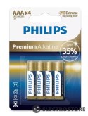 Philips Baterie alkaliczne premium AAA x4