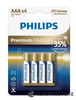 Philips Baterie alkaliczne premium AAA x4