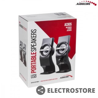 Audiocore Głośniki komputerowe 6W AC805 USB Black