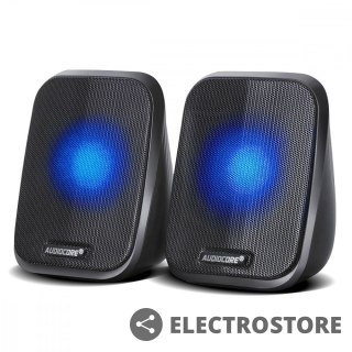 Audiocore Głośniki komputerowe 6W USB AC835 Czarne