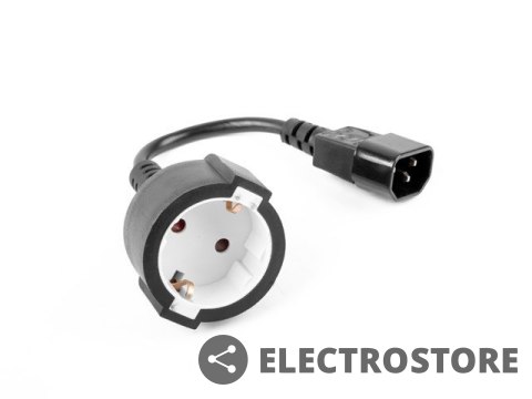 Gembird Adapter zasilania IEC320 C14->SCHUKO(F) 15 cm Gembird Adapter zasilania IEC320 C14->SCHUKO(F) 15 cm