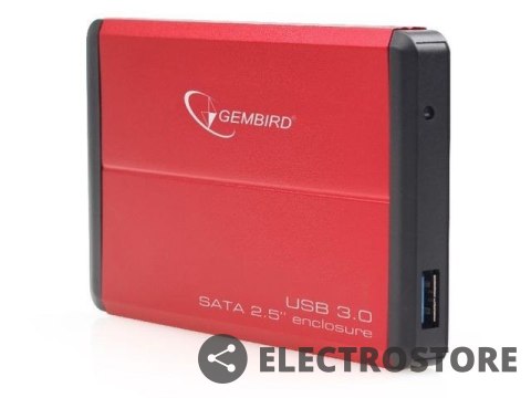 Gembird Kieszeń zewnętrzna HDD 2.5'' Sata USB 3.0 Red Gembird Kieszeń zewnętrzna HDD 2.5'' Sata USB 3.0 Red