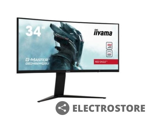 IIYAMA Monitor 34 cale GB3466WQSU-B1 VA,UWQHD,144HZ,1MS,1500R,HDMI/DPx2,USB 3.0 IIYAMA Monitor 34 cale GB3466WQSU-B1 VA,UWQHD,144HZ,1MS,1500R,HDMI/DPx2,USB 3.0