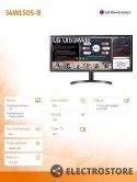 LG Electronics Monitor 34 cale 34WL50S-B 21:9 IPS HDR10 FreeSync