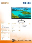 Philips Monitor 322E1C 31.5 cala Curved VA HDMI DP