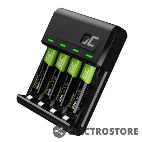 Green Cell Ładowarka VitalCharger + 4x akumulatory AAA 800mAh