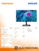 Philips Monitor 275E2FAE 27 cali IPS HDMIx2 DP Głośniki HAS