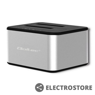 Qoltec Stacja dokująca dysków 2xHDD/SSD | 2.5"/3.5" SATA | USB 3.0 | Klonowanie