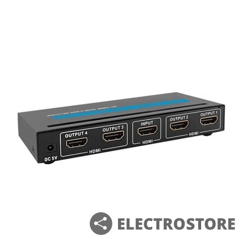 Qoltec Aktywny rozdzielacz Splitter HDMI 1x4 v.1.3b Qoltec Aktywny rozdzielacz Splitter HDMI 1x4 v.1.3b