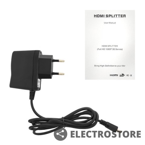 Qoltec Aktywny rozdzielacz Splitter HDMI 1x4 v.1.3b Qoltec Aktywny rozdzielacz Splitter HDMI 1x4 v.1.3b
