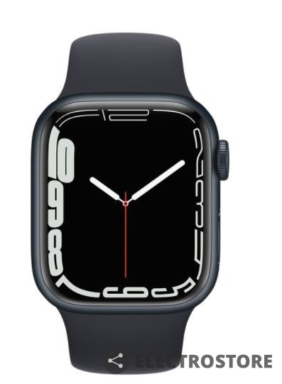 Apple Watch Series 7 GPS, 45mm Koperta z aluminium w kolorze północy z paskiem sportowym w kolorze północy - Regular Apple Watch Series 7 GPS, 45mm Koperta z aluminium w kolorze północy z paskiem sportowym w kolorze północy - Regular