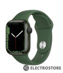 Apple Watch Series 7 GPS, 45mm Koperta z aluminium w kolorze zielonym z paskiem sportowym w kolorze koniczyny - Regular