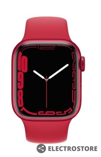 Apple Watch Series 7 GPS, 45mm koperta z aluminium z edycji (PRODUCT)RED z paskiem sportowym z edycji (PRODUCT)RED - Regular