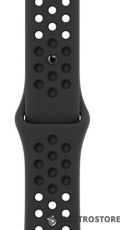 Apple Watch Nike SE GPS, 44mm koperta z aluminium w kolorze gwiezdnej szarości z paskiem sportowym w kolorze antracyt/czarny