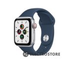 Apple Watch SE GPS + Cellular, 40mm koperta z aluminium w kolorze srebrnym z paskiem sportowym w kolorze błękitnej toni - Regular