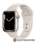 Apple Watch Series 7 GPS, 45mm Koperta z aluminium w kolorze księżycowej poświaty z paskiem sportowym w kolorze księżycowej poświaty -