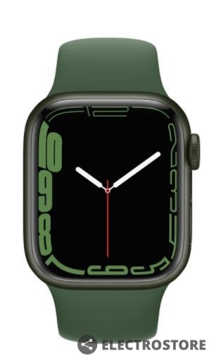 Apple Watch Series 7 GPS + Cellular, 45mm Koperta z aluminium w kolorze zielonym z paskiem sportowym w kolorze koniczyny - Regular Apple Watch Series 7 GPS + Cellular, 45mm Koperta z aluminium w kolorze zielonym z paskiem sportowym w kolorze koniczyny - Regular
