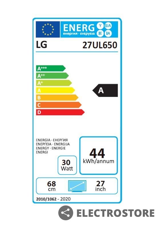 LG Electronics Monitor 27UL650-W 27 cali 4K IPS HDR10 FreeSync Pivot