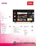 TCL Telewizor LED 43 cale 43P615