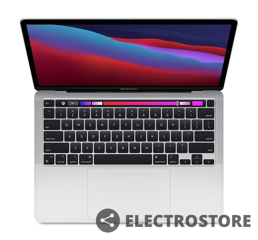 Apple MacBook Pro 13: Apple M1 chip with 8 core CPU and 8 core GPU, 256GB SSD - Silver