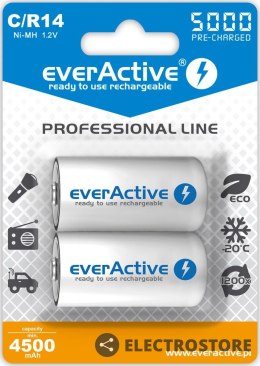 EverActive Akumulatorki R14/C NI-MH 5000 mAh 2 szt. ready to use