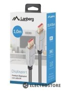 Lanberg Kabel DISPLAYPORT M/M 20 PIN V1.4 1M 8K czarny