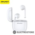 AWEI Słuchawki Bluetooth T28 TWS+stacja dokująca Białe