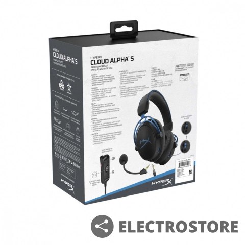 HyperX Zestaw słuchawkowy dla graczy Cloud Alpha S niebieski HyperX Zestaw słuchawkowy dla graczy Cloud Alpha S niebieski