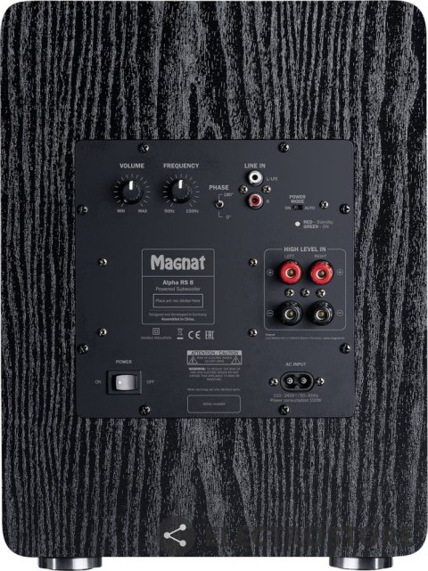 Magnat Subwoofer Alpha RS 8 czarny Magnat Subwoofer Alpha RS 8 czarny