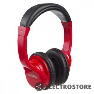 Audiocore Słuchawki bezprzewodowe nauszne AC720R Czerwone