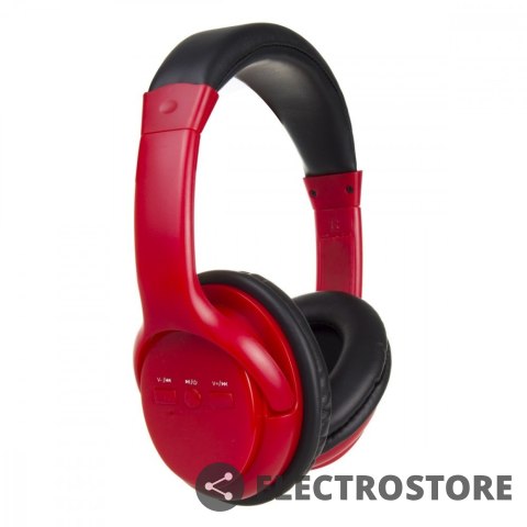 Audiocore Słuchawki bezprzewodowe nauszne AC720R Czerwone Audiocore Słuchawki bezprzewodowe nauszne AC720R Czerwone
