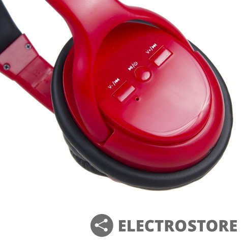 Audiocore Słuchawki bezprzewodowe nauszne AC720R Czerwone Audiocore Słuchawki bezprzewodowe nauszne AC720R Czerwone