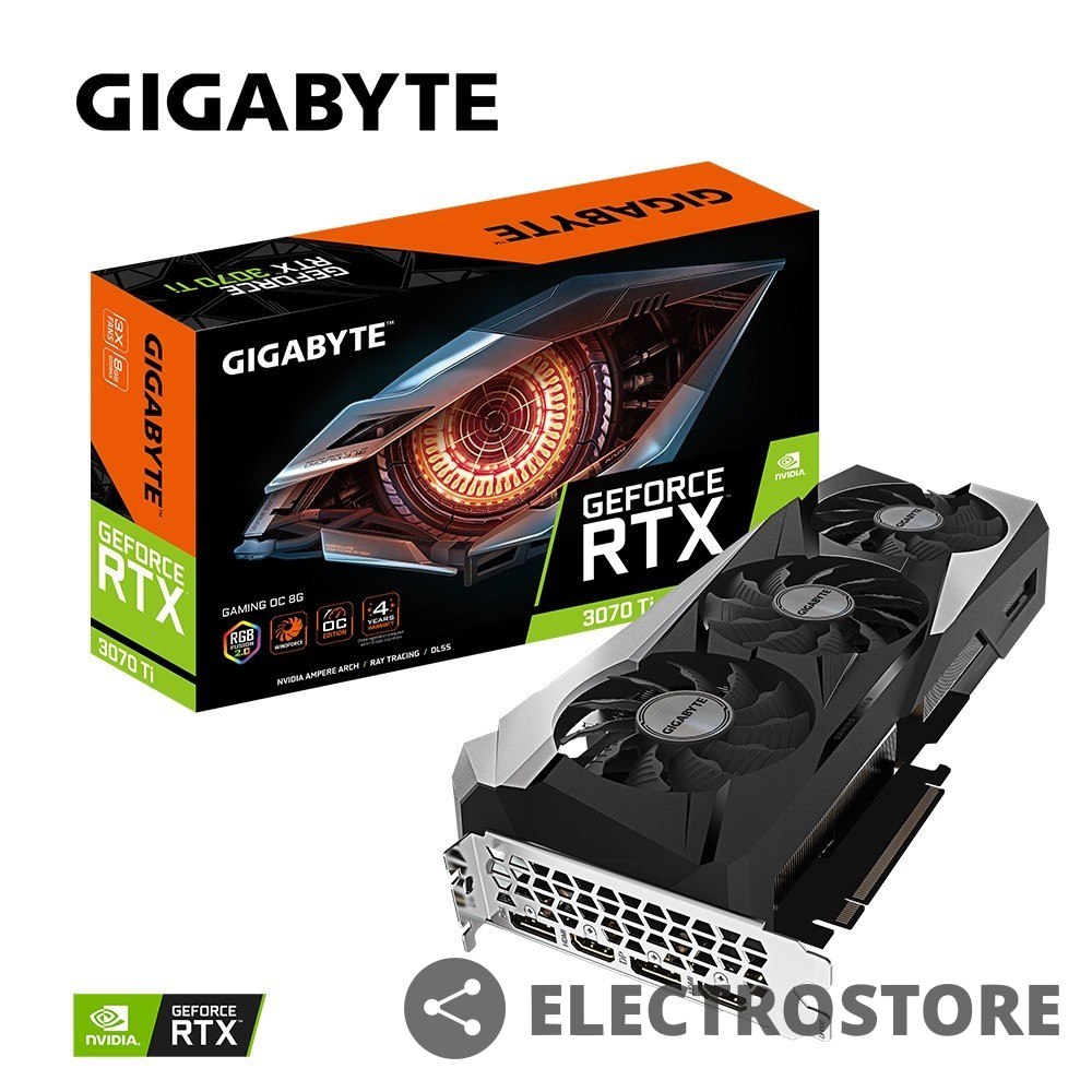 Gigabyte Karta graficzna GeForce RTX 3070 Ti GAMING OC 8GB GDDR6 256bit 2DP/2HDMI