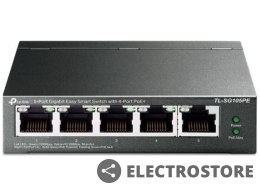 TP-LINK Przełącznik SG105PE Switch Smart 5xGb (4xPoE+)