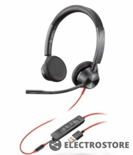 Plantronics Słuchawki przewodowe Blackwire 3325-M USB-A 3.5mm Microsoft Teams