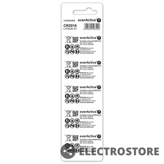 EverActive Bateria litowa CR2016 blister 5 szt.
