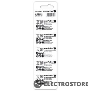 EverActive Bateria litowa CR2025 blister 5 szt.