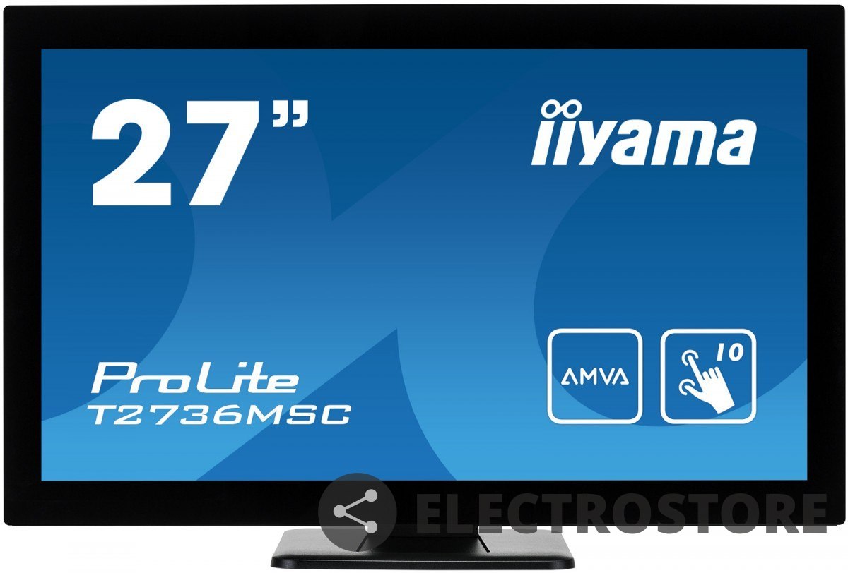 IIYAMA Monitor 27 T2736MSC-B1 AMVA, 10pkt, pojemnościowy, HDMI, DP, USB IIYAMA Monitor 27 T2736MSC-B1 AMVA, 10pkt, pojemnościowy, HDMI, DP, USB