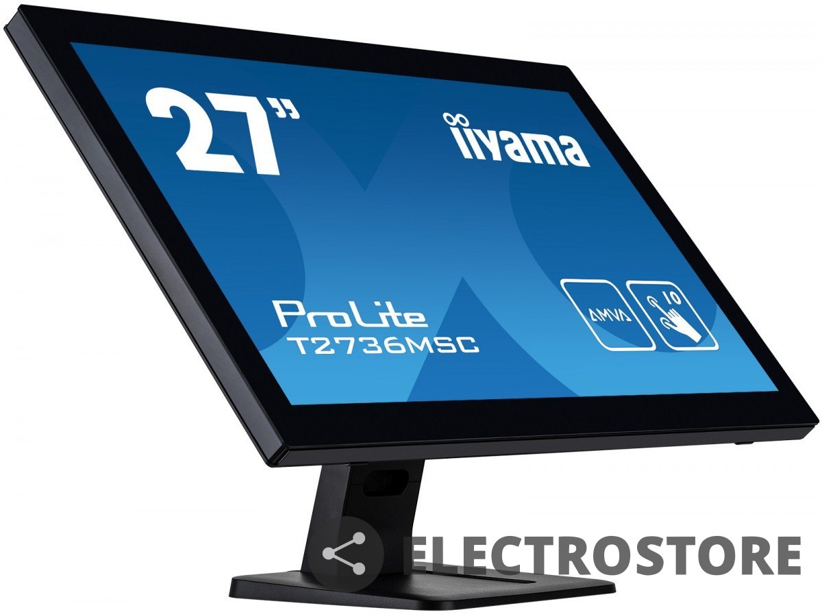 IIYAMA Monitor 27 T2736MSC-B1 AMVA, 10pkt, pojemnościowy, HDMI, DP, USB