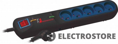 Lestar Listwa przeciwprzepięciowa LFT-2005, 3L EMI/RFI, 2.5m, czarna Lestar Listwa przeciwprzepięciowa LFT-2005, 3L EMI/RFI, 2.5m, czarna