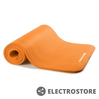 Mata gimnastyczna do ćwiczeń 181 cm x 63 cm x 1 cm joga pilates pomarańczowy