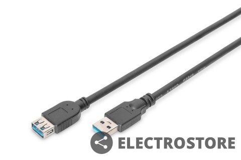 Digitus Kabel przedłużający USB 3.1 Gen.1 SuperSpeed 5Gbps Typ USB A/USB A M/Ż czarny 1,8m