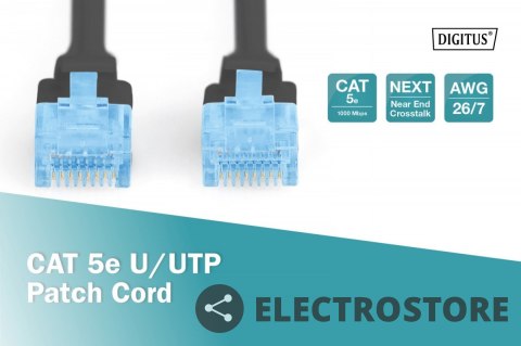Digitus Patch cord U/UTP kat.5e PVC 3m czarny Digitus Patch cord U/UTP kat.5e PVC 3m czarny