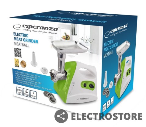 Esperanza MASZYNKA DO MIELENIA MIĘSA 600W ZIELONA Esperanza MASZYNKA DO MIELENIA MIĘSA 600W ZIELONA