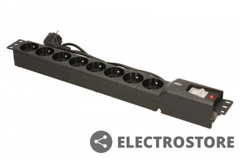 Lestar Listwa przeciwprzepięciowa LXARM 810, 3L, PDU, 1,5m, czarna Lestar Listwa przeciwprzepięciowa LXARM 810, 3L, PDU, 1,5m, czarna